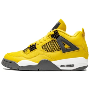 Air Jordan 4 Jaune, Retro Tour Yellow Lightning Sneakers